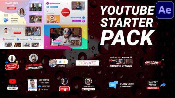 Videohive Youtube Starter Pack | After Effects
