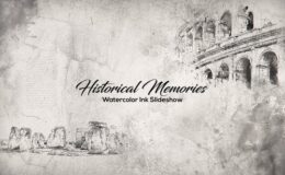 Videohive Historical Memories Watercolor Ink Slideshow