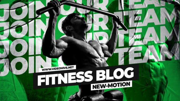 Videohive Powerful Bodybuilding Fitness Blog Intro