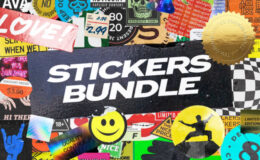 Sticker Mockup Bundle Logo Branding
