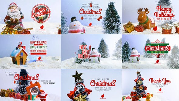 Videohive 10 Miniature Christmas Wishes