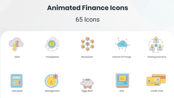 Animated Finance Icon Set – Videohive