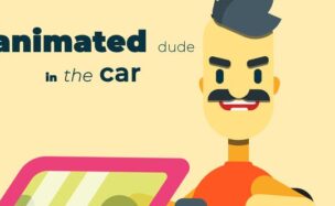 Animated dude in the car – Videohive