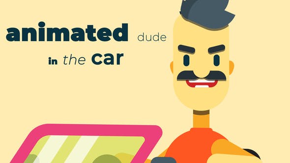 Animated dude in the car – Videohive