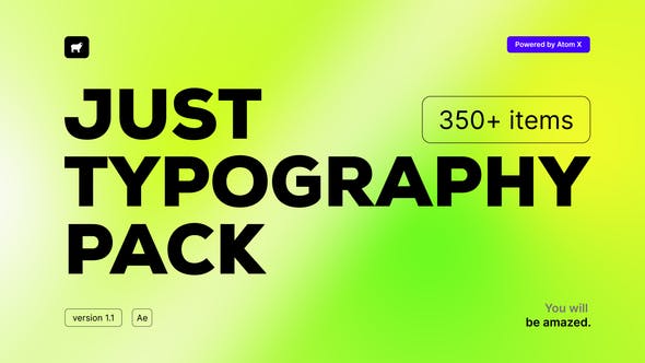 Videohive Just Typography Pack V2