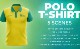 Polo T-shirt - 5 Scenes Mockup Template - Animated Mockup PRO - Videohive