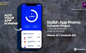 Download Stylish Mobile App Promo – App Demonstration Video – 3d Mobile Mockup Premiere Pro – Videohive