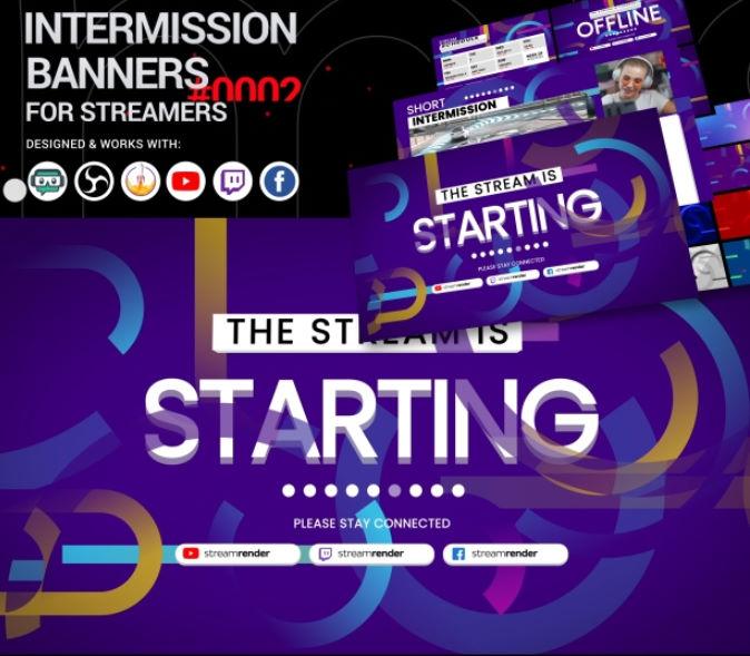 Stream Intermission Banners. Collection 0002
