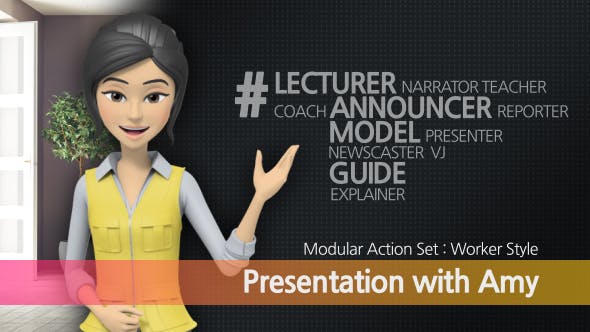 Videohive Presentation With Amy: Worker Style