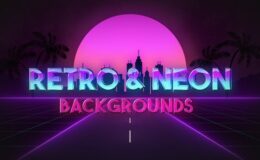 Videohive Retro Wave & Neon Backgrounds