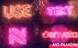 Videohive Text & Logo Fireworks