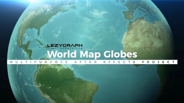 Videohive World Map Globes