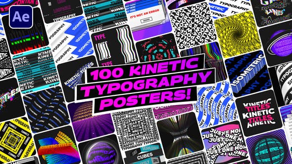 Videohive 100 Kinetic Typography Posters | After Effects
