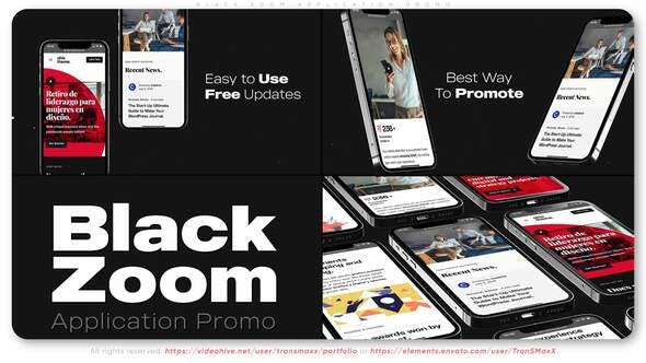 Videohive Black Zoom Application Promo