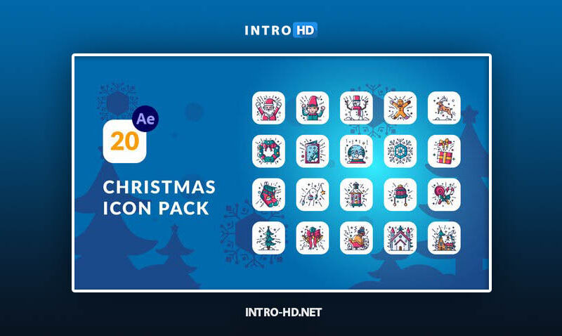 Videohive Christmas Animated Icons | After Effects