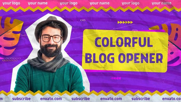 Videohive Colorful Blog Opener | MOGRT