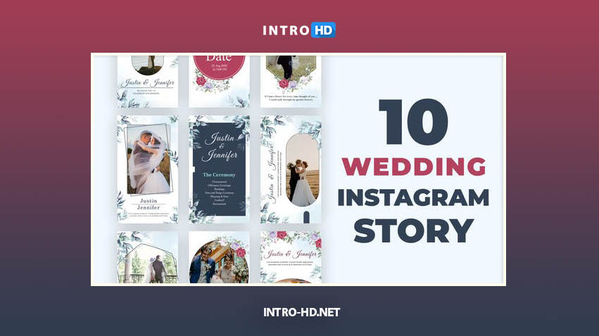 Videohive Wedding Instagram Story Pack Wedding Invitation preview