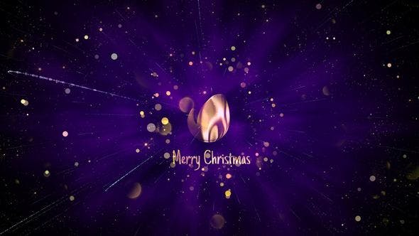 Videohive Christmas Logo Performance with Glitter Particles and Bokeh