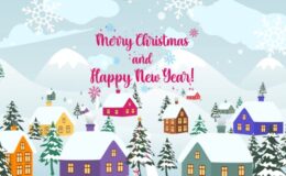 Videohive New Year Christmas Village Postcard