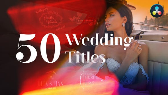 Videohive 50 Wedding Titles | For DaVinci Resolve
