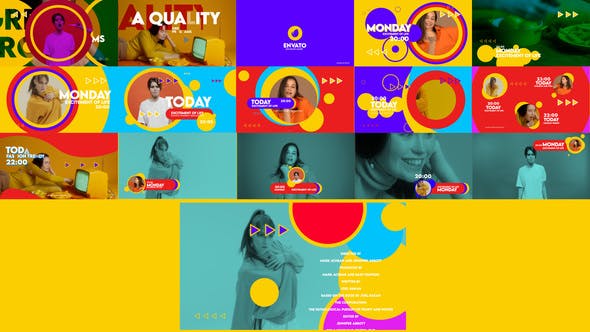 Videohive Colorful Broadcast Pack