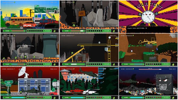Videohive Retro Gameplay – 8-bit 16-bit 