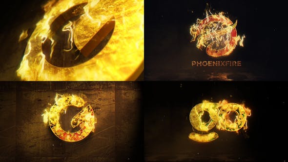 Videohive The Golden Fire Logo Reveal