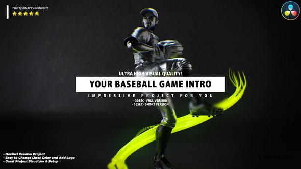 Videohive Your Baseball Intro – Baseball Promo Video DaVinci Resolve Template