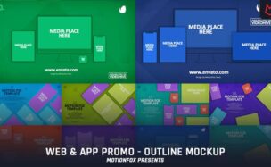 Videohive App & Web Promo Wireframe Device Mockup