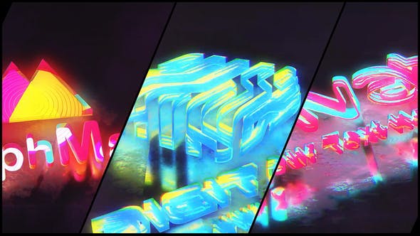 Videohive Colorful Abstract Extrusion Logo Reveal