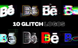 Videohive Glitch Logos | 10 in 1