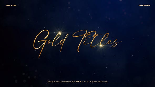 Videohive Gold Titles 4K