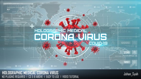 Videohive Holographic Medical Corona Virus