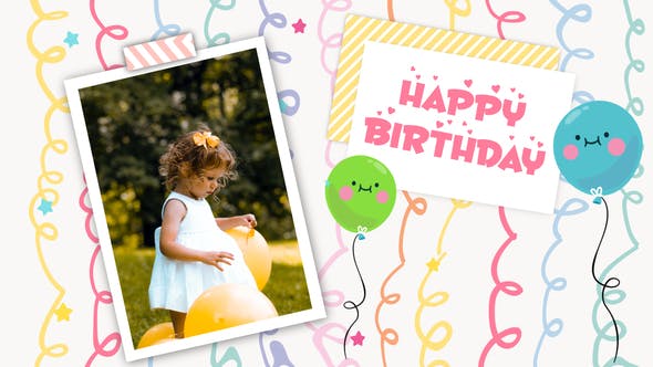 Videohive Kids Happy Birthday Slideshow