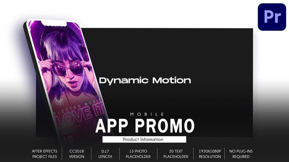 Videohive Mobile App Promo Dynamic Fast Mogrt 102