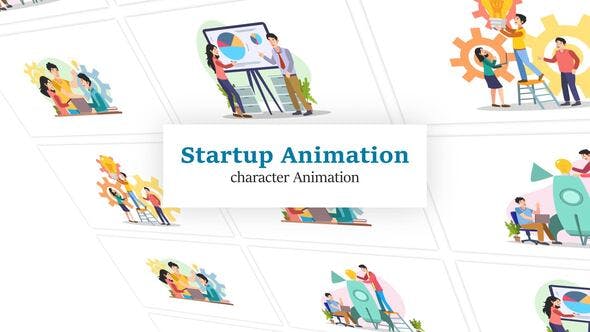 Videohive Startup Character Scene Animation Pack