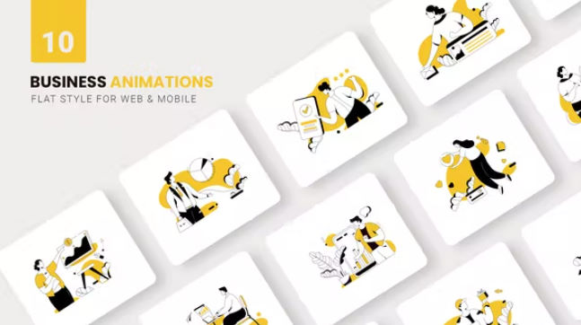 Videohive Business Technology Animations – Flat Concept