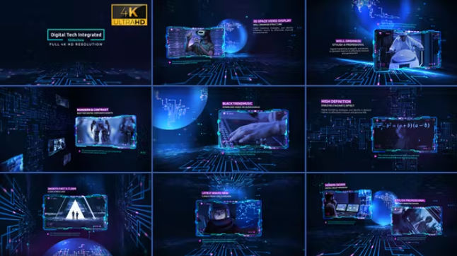 Videohive Digital Tech Integrated Slideshow 4K