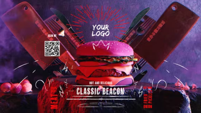 Videohive Fast Food Logo Reveal