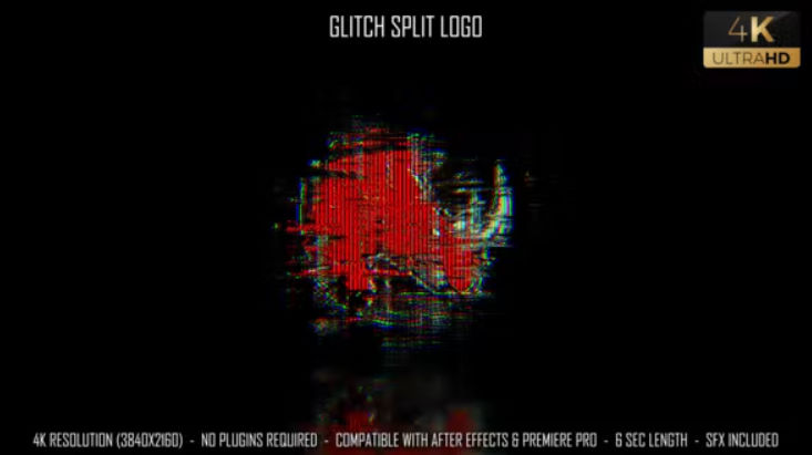 Videohive Glitch Split Logo