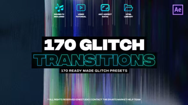 Videohive 170 Glitch Transitions