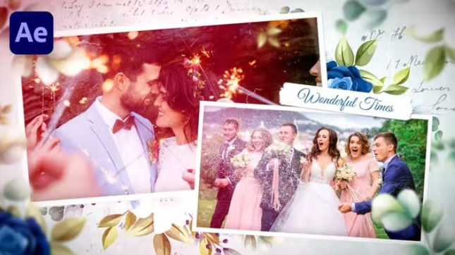Videohive Floral Wedding Photo Slideshow