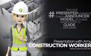 Videohive Presentation With Amy Construction Worker