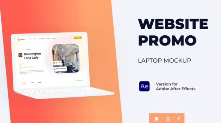 Videohive Colorful Website Promo – Laptop Mockup