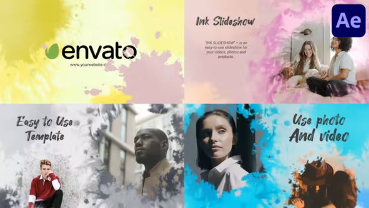 Videohive Ink Slideshow for After Effects