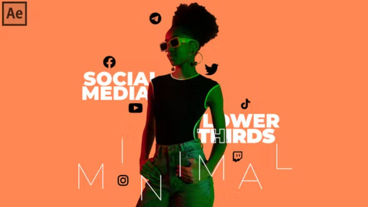 Videohive Minimal Social Media Lower Thirds
