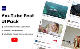 Videohive YouTube Player, Post, Comment UI Pack