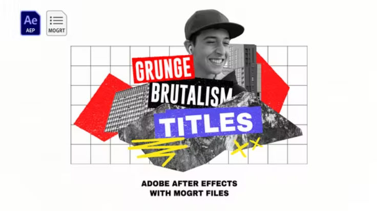 Videohive Grunge Brutalism Titles