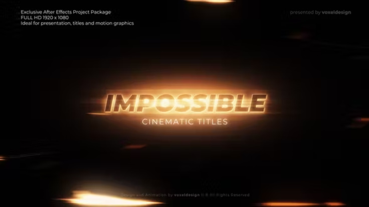 Videohive Impossible Cinematic Titles