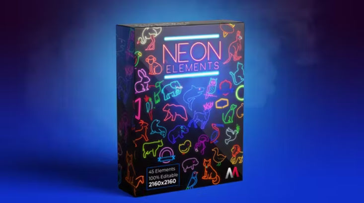 Videohive Neon Elements | Animals